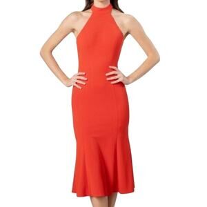 Dress The Population Amara Midi Dress Poppy Women's Size Medium New With Tag